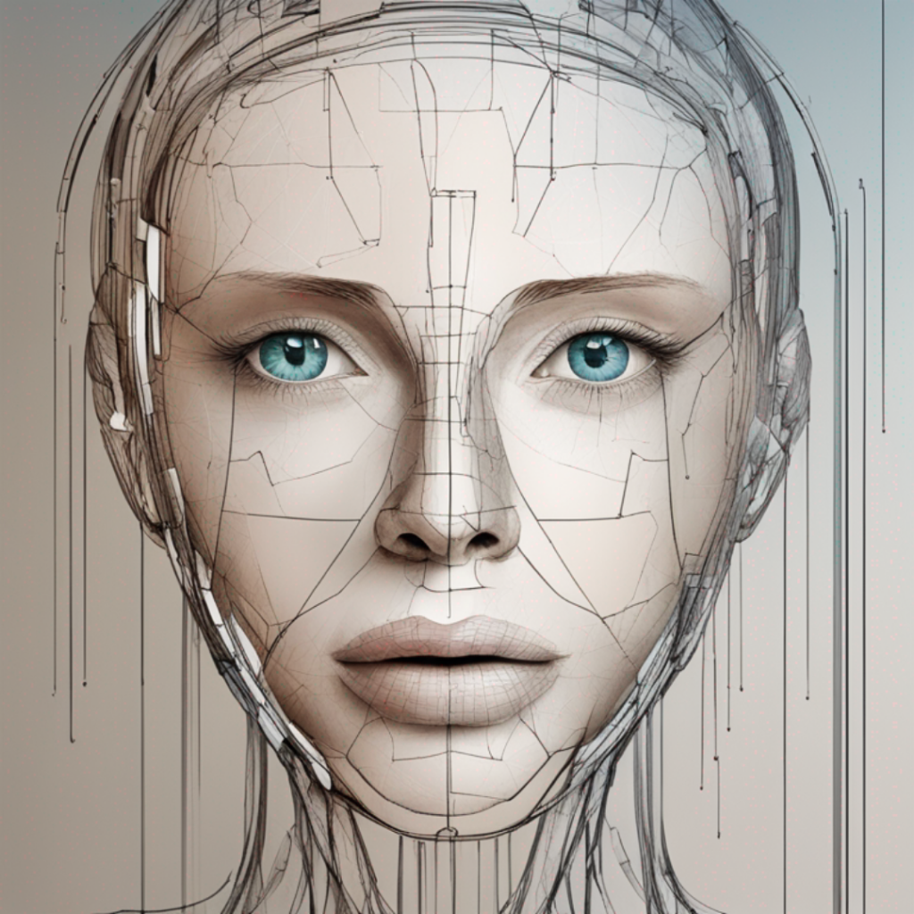 A 3d rendering of a woman's face