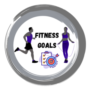 A circle with the words fitness goals on it